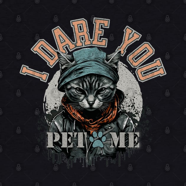 I dare you, pet me. Badass cat by KHWD